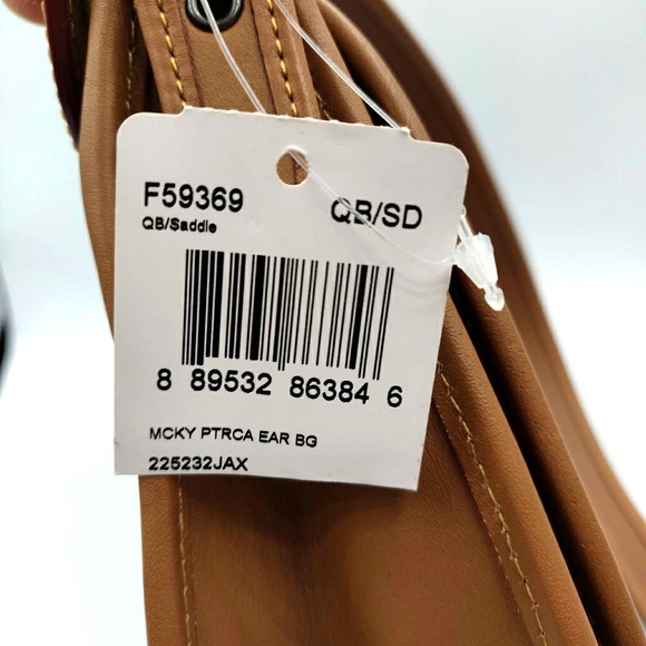 NEW! COACH x DISNEY Patricia Ears Saddle Bag Brown - Picture 5 of 8